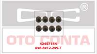 SUBAP LASTIGI (ICERIGI 8 ADET) KANGOO CLIO MEGANE SCENIC LOGAN SANDERO 1,5DCI P106 P206 P307 C3 C4 1,6 16V ASTRA F / G / H / J COMBO CORSA AUDI A1 A2 1,2 / 1,4 TFSI / 1,6TDI A3 A4 A5 A6 A8 ALLROAD Q5 Q7 R8 TT OLCU: (I,C :6 * D,C1 :8,8 / D,C2 :12,2 * K:9,7)