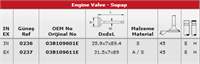 Supap Takım In-ex Bjb Bkc Bls Bxe Bst Bdj Bxe Bmp BRS1.9 Tdi 8 Supap