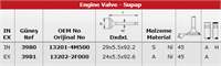 SUBAP TAKIMI ALMERA 1,4-1,5 16V 2000-2010 ( GA14DE MOTOR )(IN 8 / EX 8)