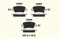 FREN BALATASI ARKA TOYOTA AURIS 1.4 D4D 1.6 07-> COROLLA 1.4 D4D 1.6 07-12 IKAZ KABLOLU