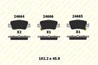 FREN BALATASI ARKA TOYOTA AURIS 1.4 D4D 1.6 07-> COROLLA 1.4 D4D 1.6 07-12 IKAZ KABLOSU+KLIPS
