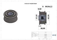 ALTERNATOR KASNAGI DENSO TIP 6 KANAL COROLLA AURIS YARIS D4D TUM MODELLER HYUNDAI SONATA 05->