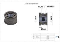 ALTERNATOR RULMANLI KASNAK MITSUBISHI FUSO CANTER 12> EURO5 DAILY VI 14> DUCATO 15> TEMSA PRESTIJ EURO5