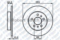 FREN DISKI ARKA DUZ 265MM 5 DELIK (RENAULT) LAGUNA I 1.8 1.9D 2.0 16V