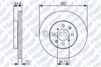 FREN DISKI ON HAVALI 262mm HONDA CIVIC 1.5 1.6 1.5I 1.6I 90->