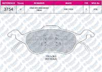 FREN BALATASI ON WVA 23154 (FORD) FOCUS (DAW DBW DFW DNW)(10/98-10/04) 1.6I 16V (10/98-10/04) 1.8TDCI (08/99-10/04) 1.8TDCI (03/01-10/04) 2.0I 16V (10/98-01/01)