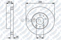 FREN DISKI ON HAVALI 280mm BOXER III DUCATO JUMPER 06>2.2HDI-3.0D