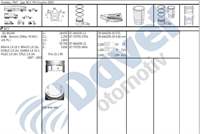 MOTOR PISTON SEGMAN 80.50MM STD FIAT DOBLO PALIOP BRAVO BRAVA MAREA 1.6 16V 02-