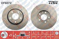 ON FREN DISKI AYNASI FLUENCE-MEGANE III-IV-SCENIC III-LAGUNA III-DUSTER 1.2/1.4/1.5DCI/1.6/2.0 5 BIJON-280mm