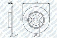 FREN DISKI ARKA 272mm A3-LEON-OCTAVIA 1.2TSI/1.4TFSI/1.6/1.6TDI/1.8TFSI/2.0TFSI/2.0TDI 05/03-08/12 08->