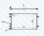 MOTOR SU RADYATORU BRAZING BORA-GOLF IV - A3-TT- LEON-TOLEDO II- OCTAVIA MANUEL SANZUMAN 647×388X22 ***