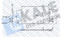 KLIMA RADYATORU FORD FIESTA V 1.6TDCI 04>08 - FUSION 1.6TDCI 04>14 KURUTUCUSUZ [BRAZING AL/AL] [580X359X12]