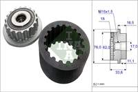 ALTERNATOR KASNAGI TAKIM (KILMA KAPLINI) TRANSPORTER T5 2.5TDI 03>10 AXD AXE BNZ BPC