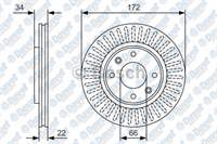 FREN DISKI ON HAVALI (0986478618) 266mm PARTNER Y.M P206 P207 P307 BERLINGO C2