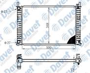 MOTOR SU RADYATORU BRAZING FIESTA V 01->FUSION 02-> 1.4 TDCI MANUEL SANZUMAN 500×348X22 ***
