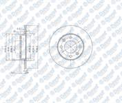 ARKA FREN DISK AYNASI PARTNER II - BERLINGO II TU5JP4(1.6 16V)-DV6(1.6HDI) P1007-P307-C2-C3-C4-SARA PICASSO DW10TD