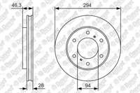 FREN DISKI ON 294mm 6 BIJON HAVA KANALLI MITSUBISHI L200 06-12 PAJERO 10-13 2.5 DID 3.2 DID
