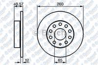FREN DISKI ARKA 256MM CADDY III 04-> GOLF PLUS 05-> GOLF V 03-09 GOLF VI 08-13 JETTA III 05-10 SCIROCCO 08-> TOURAN 03-10