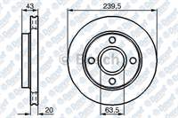 FREN DISKI ON HAVALI 239.50MM FORD ESCORT VI VII FIESTA III IV FORD KA