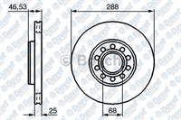FREN DISKI ON HAVALI 288MM VOLKSWAGEN PASSAT VARIANT(96->) AUDI A4 1.6 1.8T A6 (94-96) AUDI 100 2.2 2.8 QUATTRO (90-94)