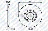 FREN DISKI ON HAVALI 270mm FORD TRANSIT T15 (91-00)