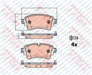 ARKA FREN BALATASI AUDI Q7 2.0TFSI-3.0TFSI-3.0TDI 15> A4 15> 129.2MMX59.1MMX17.5MM