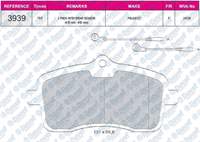 FREN BALATASI ON (WVA 24134) PEUGEOT P407 1.6HDI 110 FAP 05/04=> ( 131.4X66.8X19.5 MM )