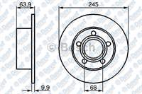 FREN DISKI ARKA 245mm PASSAT (96-05) AUDI 100 (90-94) A6 1.8T-1.9TDI (94-05) SUPER B (02-08) (245X10X5DL)