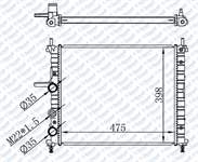 MOTOR SU RADYATORU BRAZING BRAVO-BRAVA-MAREA 1.2I-1.4I-1.6I 96-> 475×395X22 MANUEL SANZUMAN ***