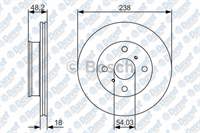 FREN DISKI ON HAVALI 238mm COROLLA 1.6IE 16V 1.3 12V (72HP-82HP) (89-92)