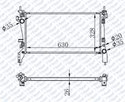 MOTOR SU RADYATORU BRAZING FIORINO 1.3 MTJ 08-> MANUEL SANZUMAN 630×318X22 ***