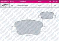FREN BALATASI ARKA TOYOTA COROLLA 07-12 AURIS 07-12 1.4 D4D DIZEL
