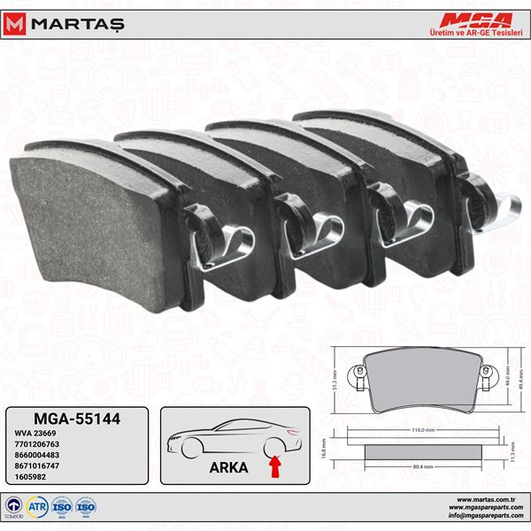 FREN BALATASI ARKA MASTER II MOVANO