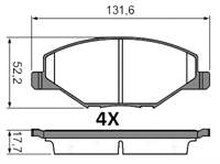 FREN BALATASI ON (SKODA  FABIA 1.2 1.2TSI 1.4 1.6TDI 07-)