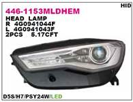 ON FAR SOL XENONLU MOTORU UZERINDE AUDI A6 14- LEDLI