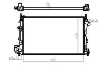 SU RADYATORU (KLIMALI) MEKANIK 105BG (OPEL VECTRA C 1.6 Z16XE 02-06) 650×415X23