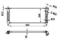 SU RADYATORU BRAZING OPEL CORSA B MANUEL KLIMALI X12XE 680×285×34