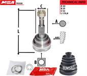 AKS KAFASI DIS ABSSIZ - (OPEL  ASTRA G -VECTRA B - ZAFIRA A 1.8 16V-2.0 16V 98-05) 33×25X52