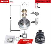 AKS KAFASI DIS TOYOTA COROLLA 88-02 AE92 AE100 AE101 AE111 (26x23x56)