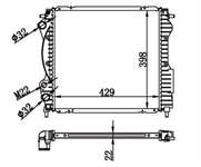 SU RADYATORU BRAZING ( RENAULT EXPRESS 1.4IE E7J / CLIO I 1.4 8V E7J AC ) 430×394X24
