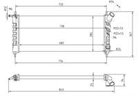 SU RADYATORU MEKANIK OPEL CORSA B MANUEL KLIMALI X12XE 680×285X34