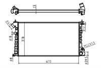 SU RADYATORU MEKANİK 2 SIRA ( PEUGEOT PARTNER CITROEN BERLINGO 1.9D EM XUD9 ) 670×378X23