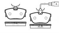 ARKA FREN BALATASI-KABLOLU- (VW TRANSPORTER 97-04 SHARAN 01-10 SEAT ALHAMBRA 03-10)