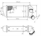 TURBO RADYATORU INTERCOOLER 64MM (PEUGEOT   1007 1.4HDI  05-|  CITROEN  C2 C3 1.4HDI 16V 02- )