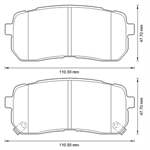 FREN BALATASI ARKA HYUNDAI H1 STAREX 07-/ IX55 3.8 V6 4×4 08-/ KIA CARNIVAL 06-/ SORENTO 15-/