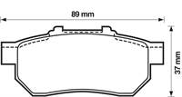 BALATA FREN ARKA - (HONDA CITY / CIVIC 91/95 - CRX 92/98 - JAZZ 08/)