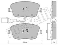 ON FREN BALATASI-KABLOLU (VW POLO 02-10 SEAT IBIZA 02-10 SKODA FABIA 00-10)