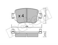 ARKA FREN BALATASI- (VW CADDY 16- GOLF 16 PASSAT 15- POLO 18- SEAT LEON 13-16 SKODA OCTAVIA 13-17)