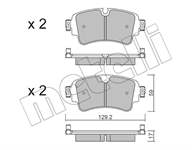 ARKA FREN BALATASI (DISK 300×12 AUDI A4 16- A5 17-) (DISK 330×22 AUDI Q5 17-)