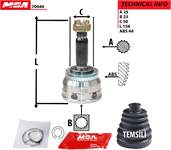AKS KAFA DIS (ABSLI)-(HYUNDAI  ACCENT ADMIRE 03/06  1.5 CRDI 3CYL  GETZ 03/  1.5 CRDI  ELANTRA) (25x23x50-ABS-44)